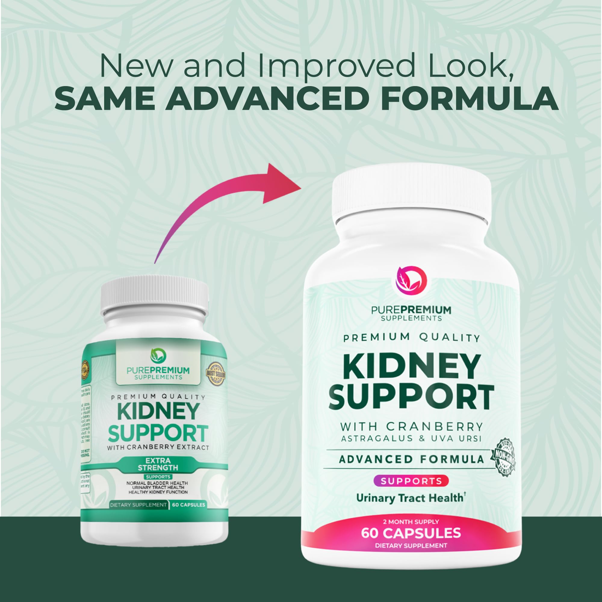 PurePremium Kidney Support – Cranberry & Astragalus (21-in-1)