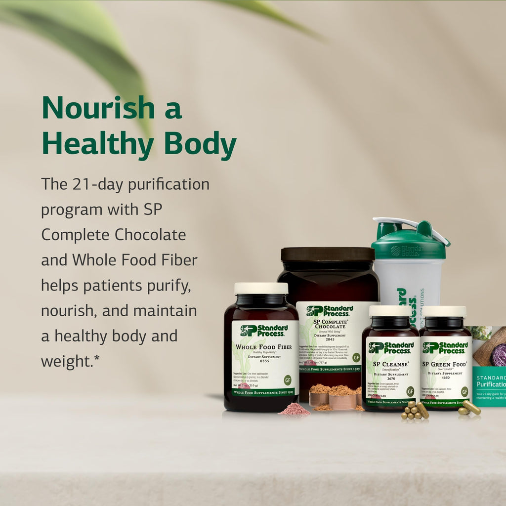Standard Process Purification Kit with SP Complete & Whole-Food Fiber – 21-Day Detox & Liver Support (Chocolate)