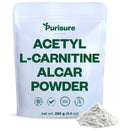 Purisure Acetyl L-Carnitine Powder, 250g – ALCAR Powder for Cognitive Performance & Endurance | Gluten Free, Non-GMO, 500 Servings