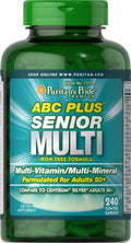 Puritan's Pride ABC Plus Senior Multivitamin Caplets 240 Count – Discontinued