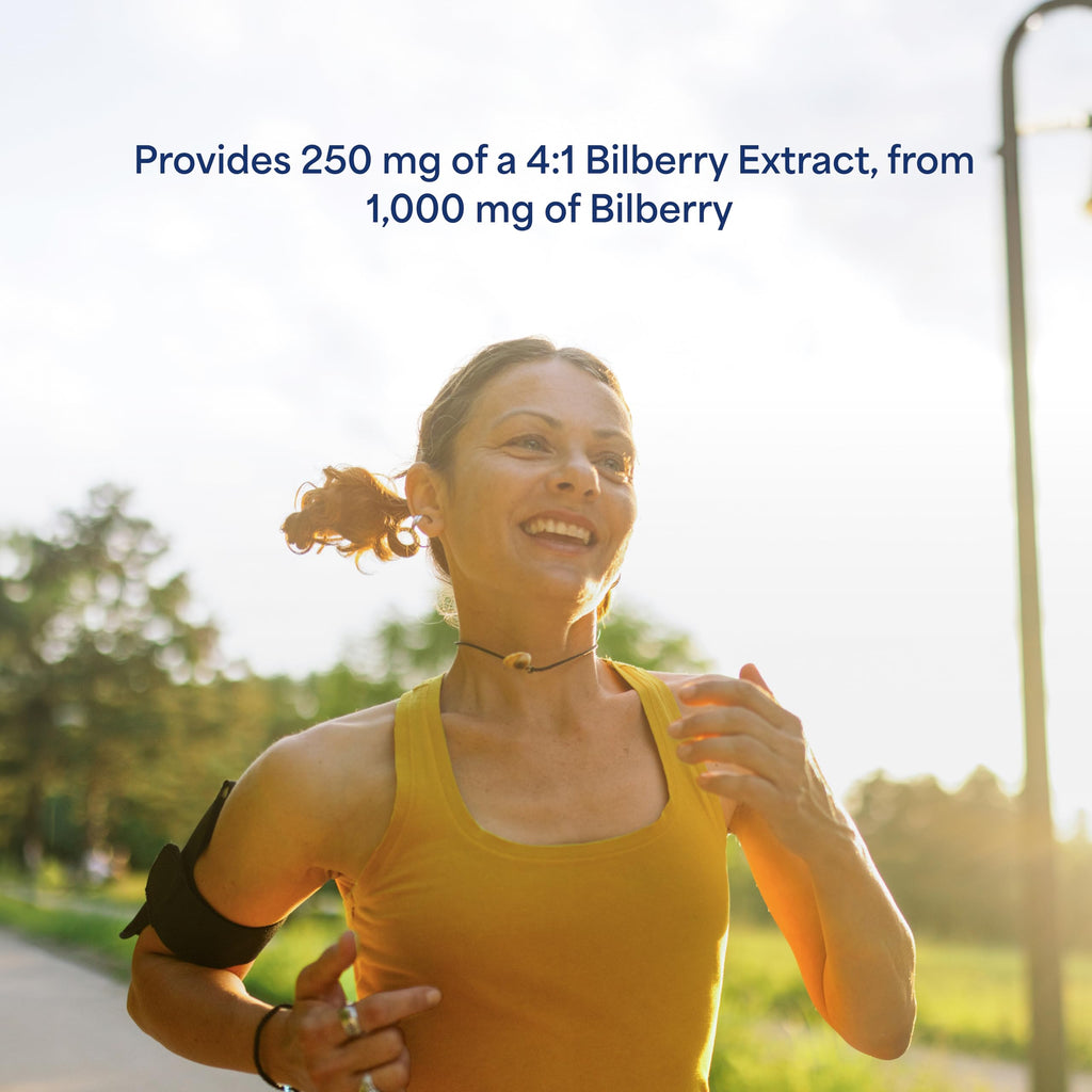 Puritan's Pride Bilberry Fruit Extract 4:1 250 mg (1000 mg) – 180-Count Softgel 2-Pack
