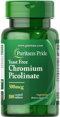 Puritans Pride Chromium Picolinate 500 mcg Yeast Free 100 Count | Discontinued by Manufacturer