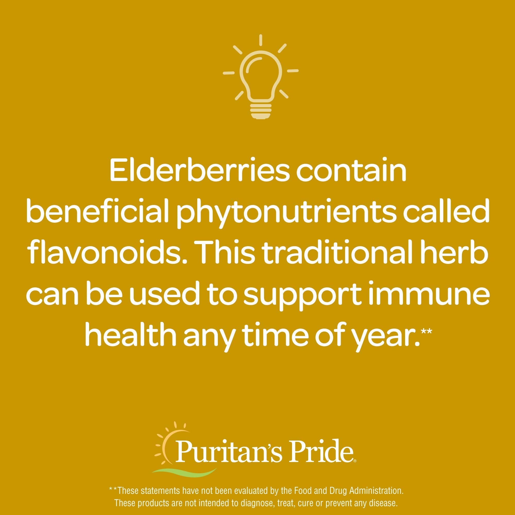 Puritan's Pride Elderberry Gummies with Vitamin C, D & Zinc – 70 Count (Discontinued)