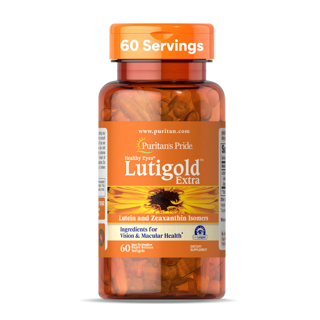 Puritan's Pride Healthy Eyes Lutigold – Extra Lutein with Meso-Zeaxanthin & Zeaxanthin