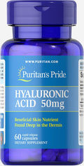 Puritan's Pride Hyaluronic Acid 50 mg Capsules, 60 Count - Discontinued