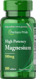 Puritan's Pride Magnesium 500 mg, 100 Count (Discontinued)