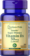 Puritan's Pride Sunvite Vitamin D3 2000IU - 100 Softgels (Discontinued)