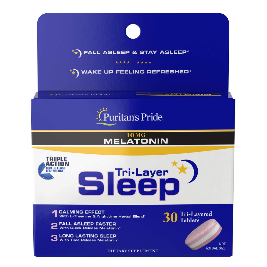 Puritan's Pride Tri-Layered Sleep Tablets, 30 Count