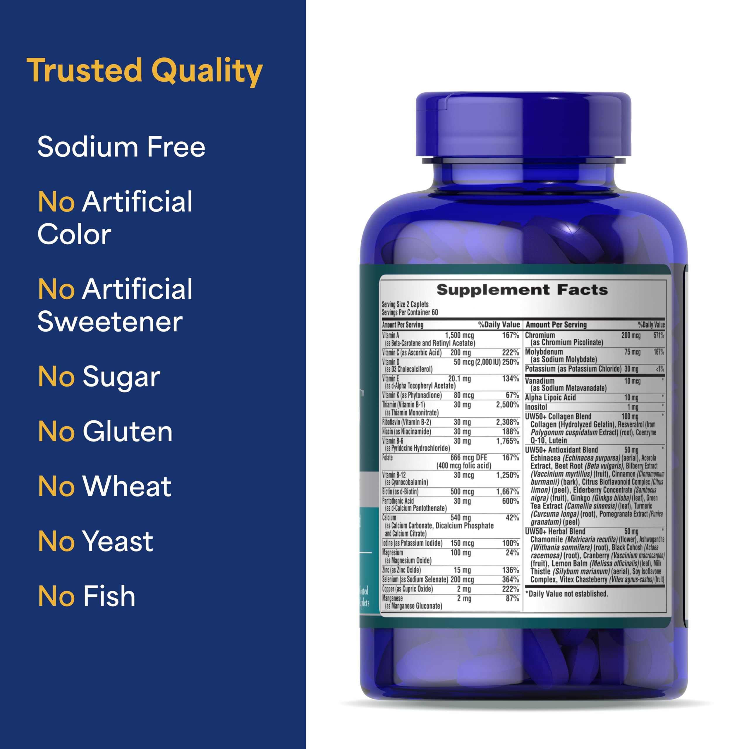 Puritan's Pride Ultra Woman 50+ Multivitamin – 120 Count, 2-Month Supply