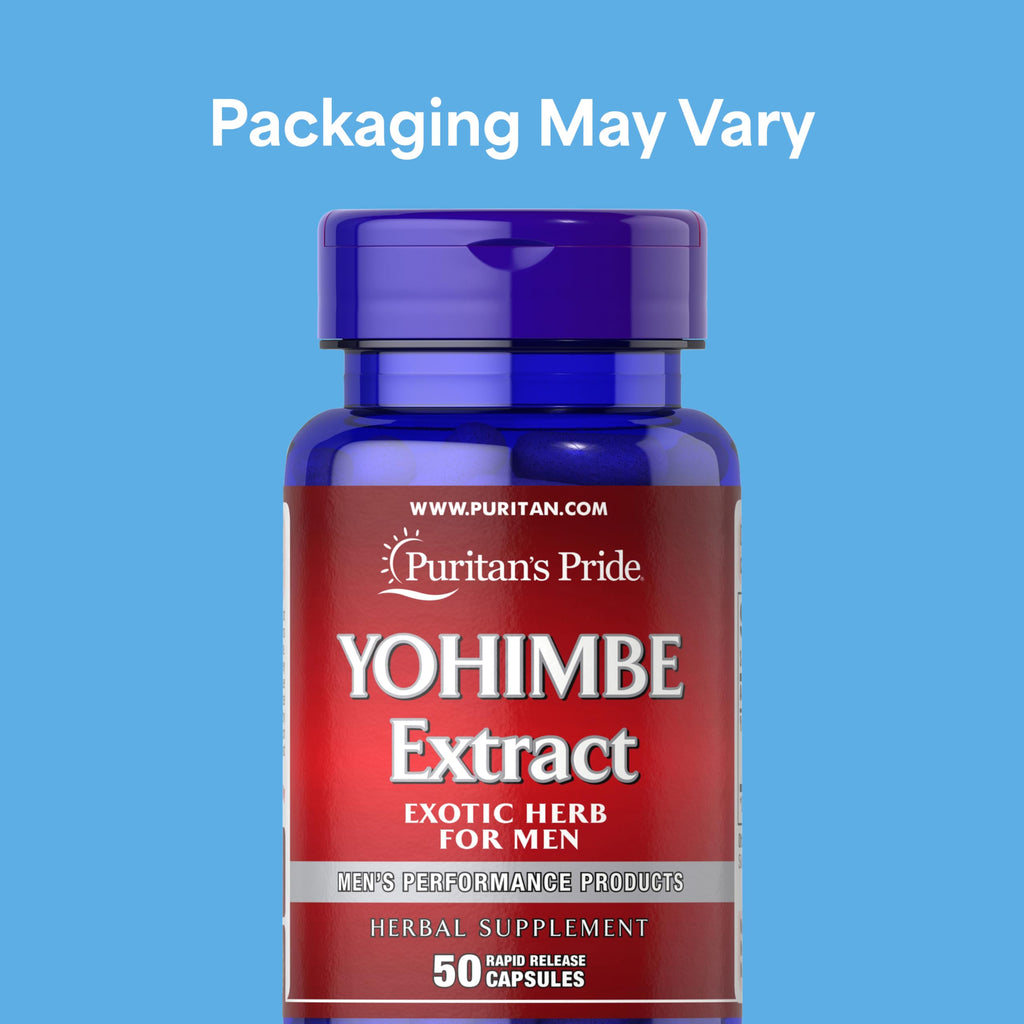 Puritan's Pride Yohimbe 250 mg for Men - 50 Rapid Release Capsules