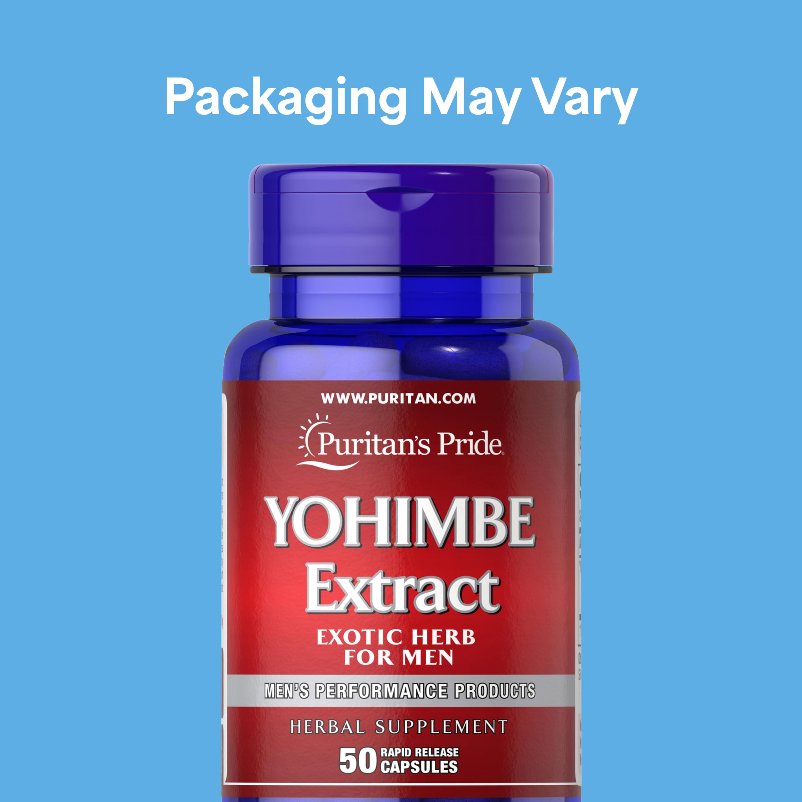 Puritan's Pride Yohimbe 250 mg for Men - 50 Rapid Release Capsules