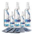 Purity Eyeglass Cleaner Mega Pack - Multi-Size Kit (2x2oz + 3x8oz) + 5 Cloths