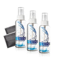 Purity Eyeglass Lens Cleaner Kit – 3 Travel-Size 2oz Bottles + 2 Microfiber Cloths | Safe for All Lenses & AR Coated