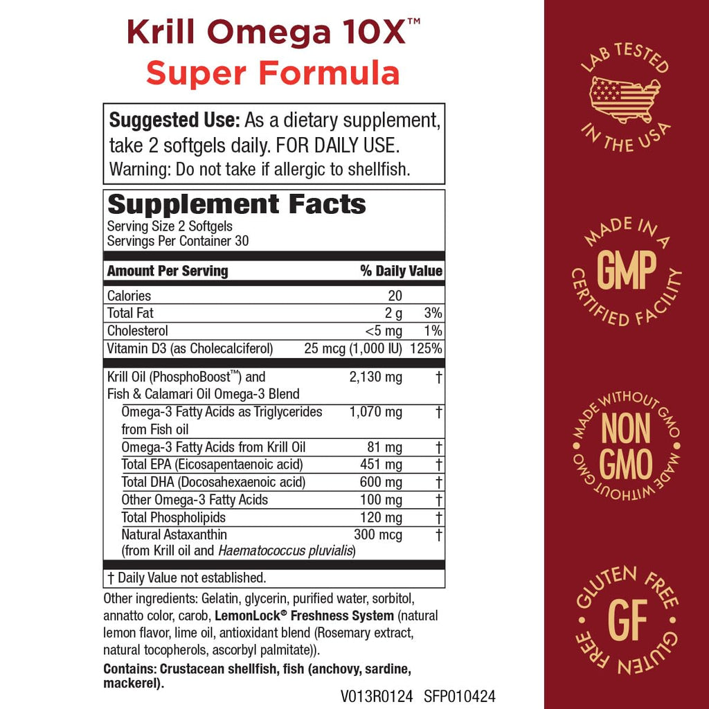Purity Krill Omega-3 10x EPA & DHA | Premium Krill Oil + Astaxanthin