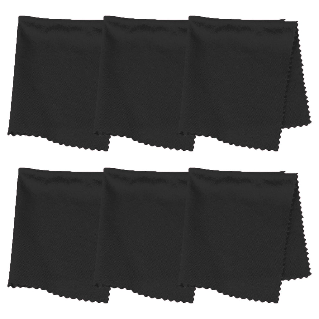 Purity Microfiber Lens Cleaning Cloth - Pack of 6, Black
