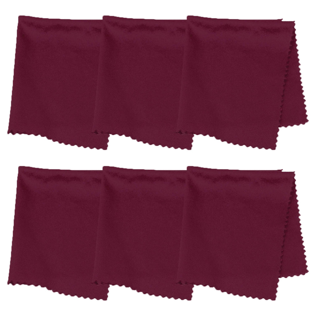 Purity Microfiber Lens Cleaning Cloth - Machine Washable, Lint-Free (6 Pack) Burgundy