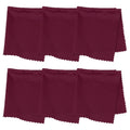 Purity Microfiber Lens Cleaning Cloth - Machine Washable, Lint-Free (6 Pack) Burgundy