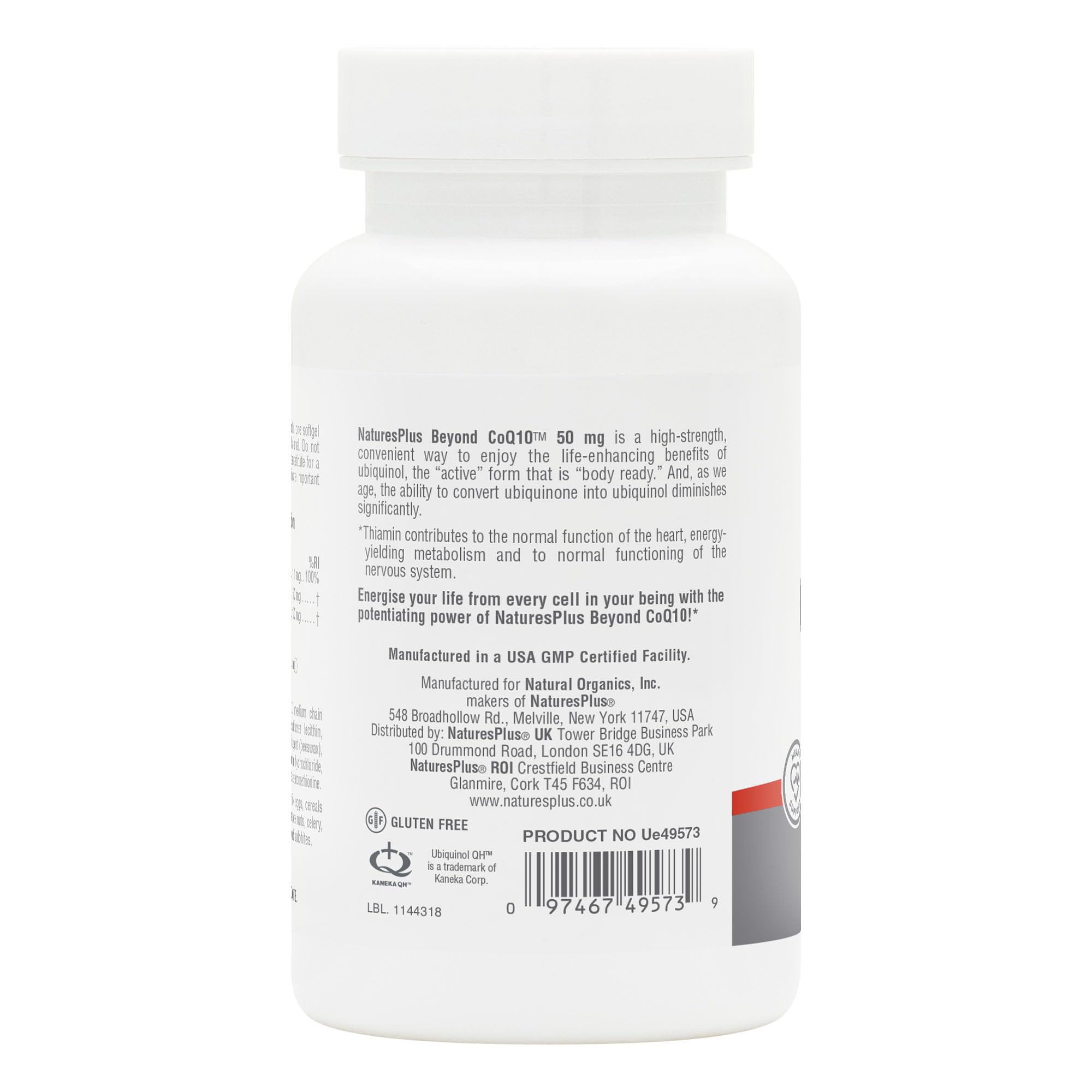 NaturesPlus Beyond CoQ10 50 mg – 60 Softgels | High-Strength Ubiquinol for Energy & Overall Wellness