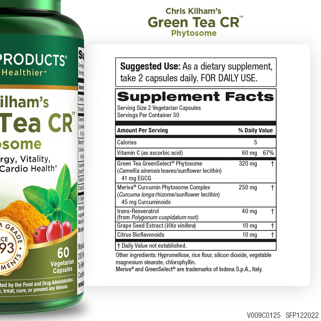 Purity Products Green Tea CR with Phytosome Tech – Chris Kilham, 60 Caps