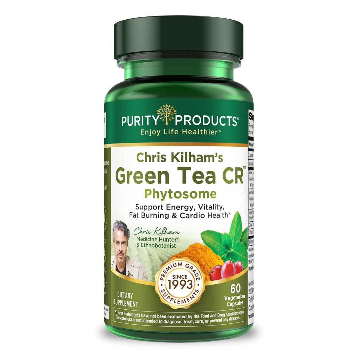 Purity Products Green Tea CR with Phytosome Tech – Chris Kilham, 60 Caps