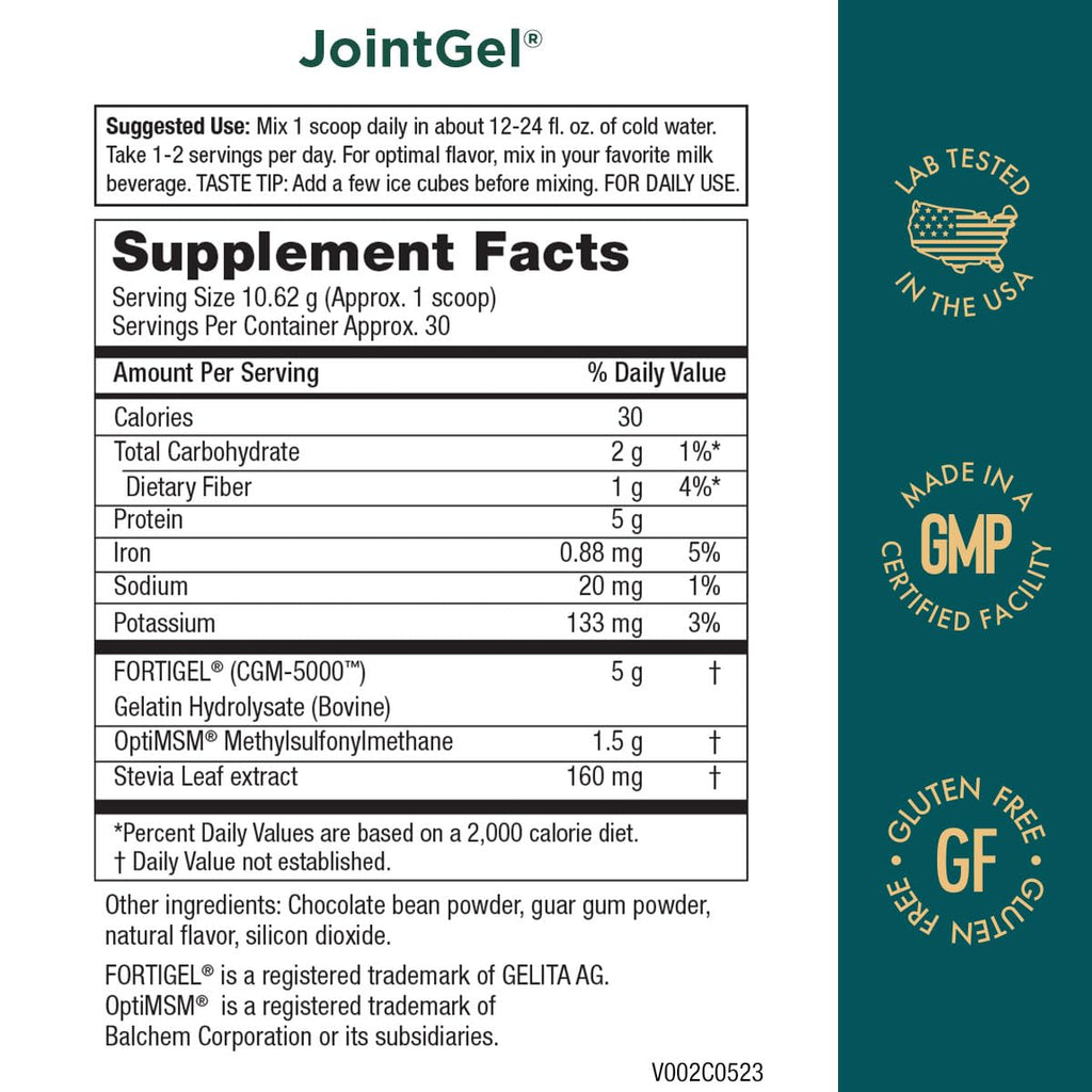 Purity Products JointGel Formula – Collagen Peptides + MSM for Joint Support & Flexibility (30 Servings, Chocolate)