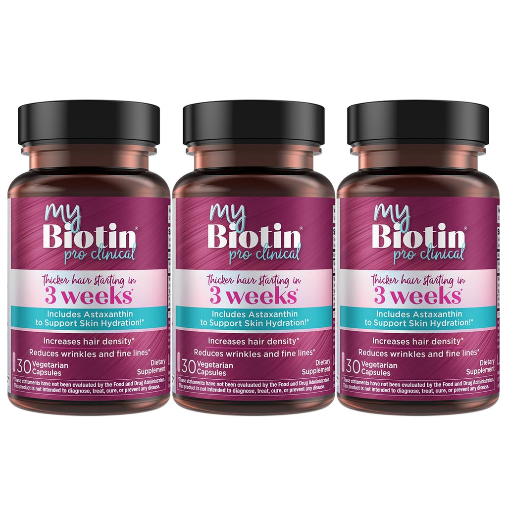 Purity Products MyBiotin ProClinical MB40X – Thicker Hair in 3 Weeks, Smoother Skin, 90 Veg Capsules
