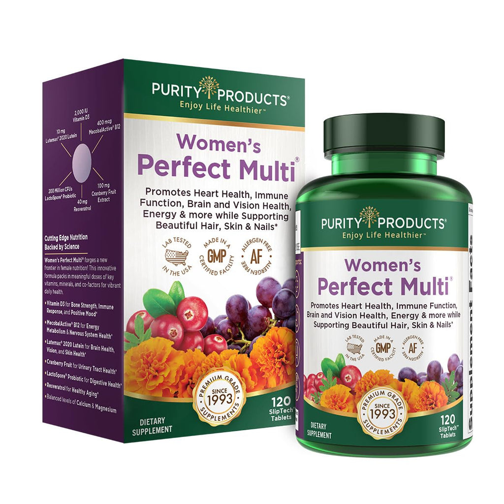 Purity Products Women’s Perfect Multi Balanced Multivitamin – 120 Tablets | Urinary Tract, Immune, Bone & Muscle Health