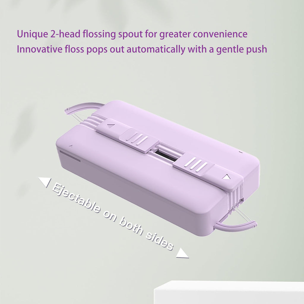 Twin Line Dental Floss Picks Dispenser – 2 Boxes, Lime Flavor, Portable Case