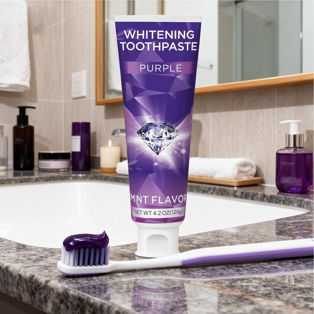 Purple Toothpaste for Teeth Whitening | Stain Removal & Colour Correction