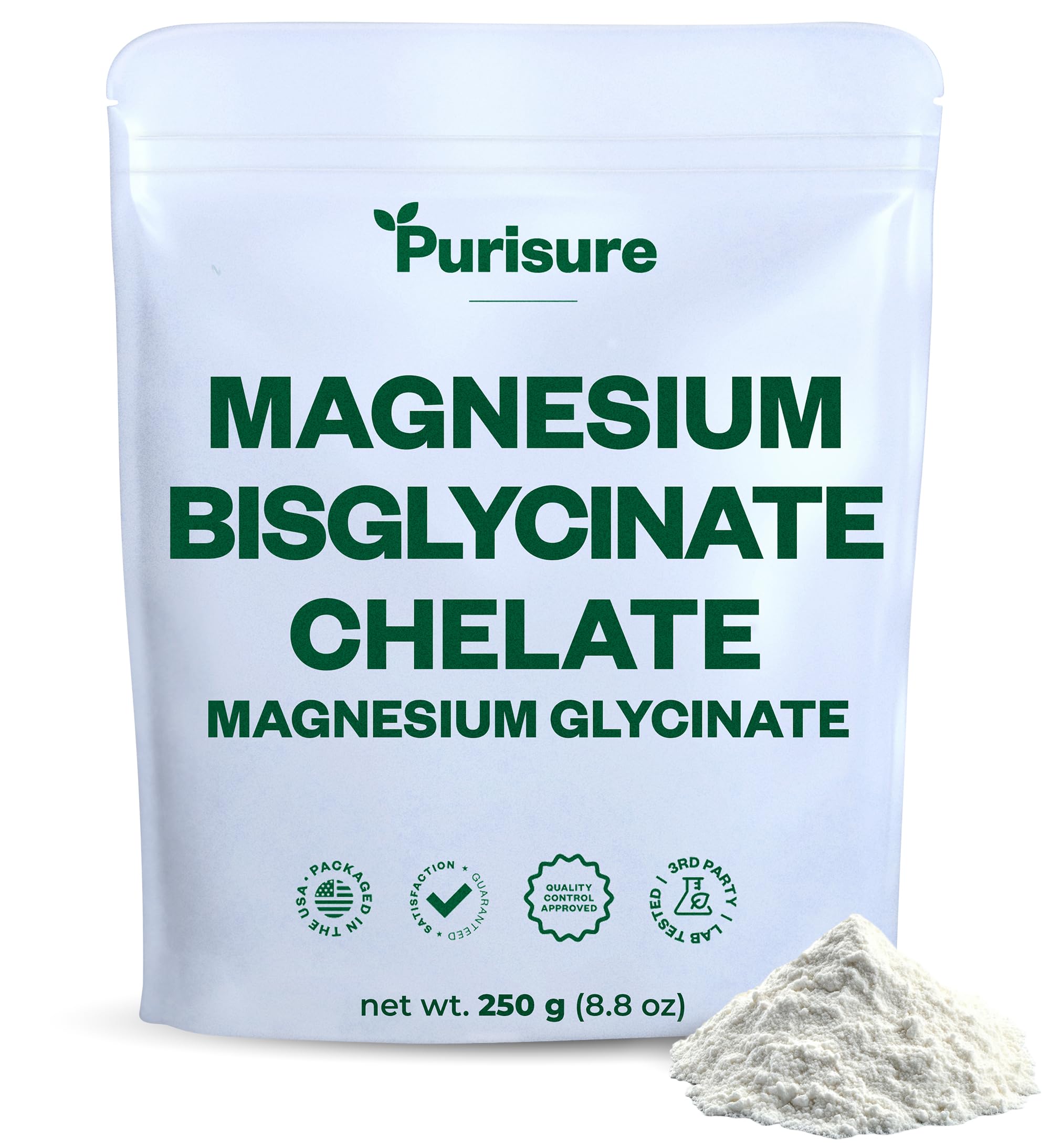 Purusure Magnesium Bisglycinate Chelate 250g | Sleep, Bones & Muscle Support