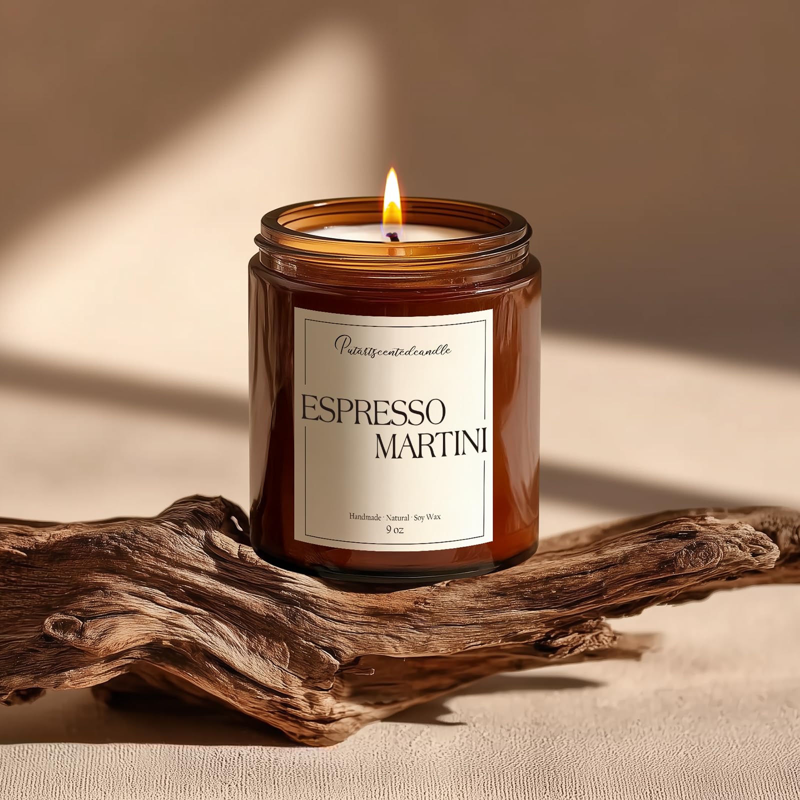 Putart Espresso Martini Soy Candle – 9oz Aromatherapy Coffee Scented Candle for Stress Relief & Meditation