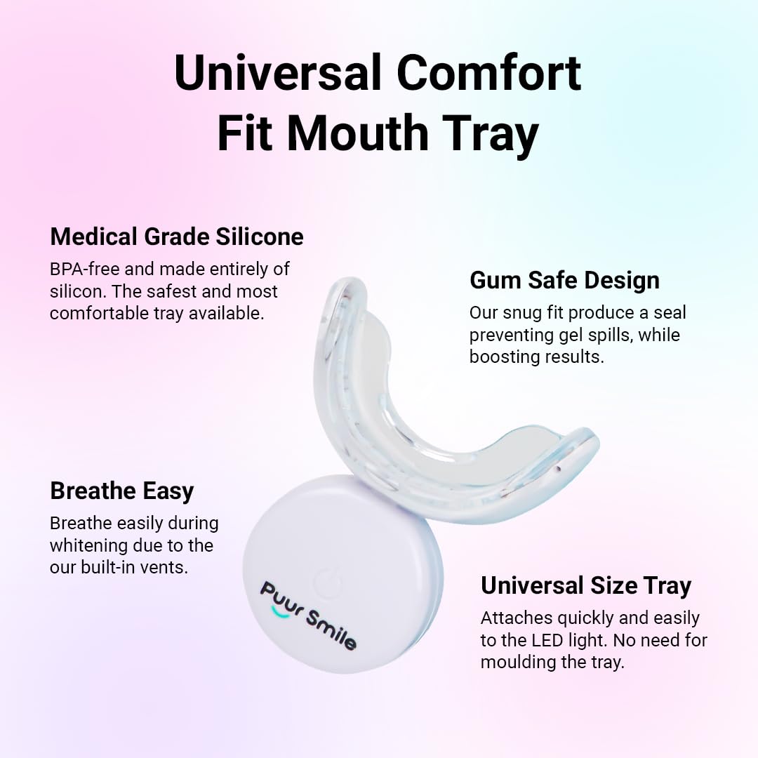 Puur Smile Teeth Whitening Kit with LED Light for Sensitive Teeth
