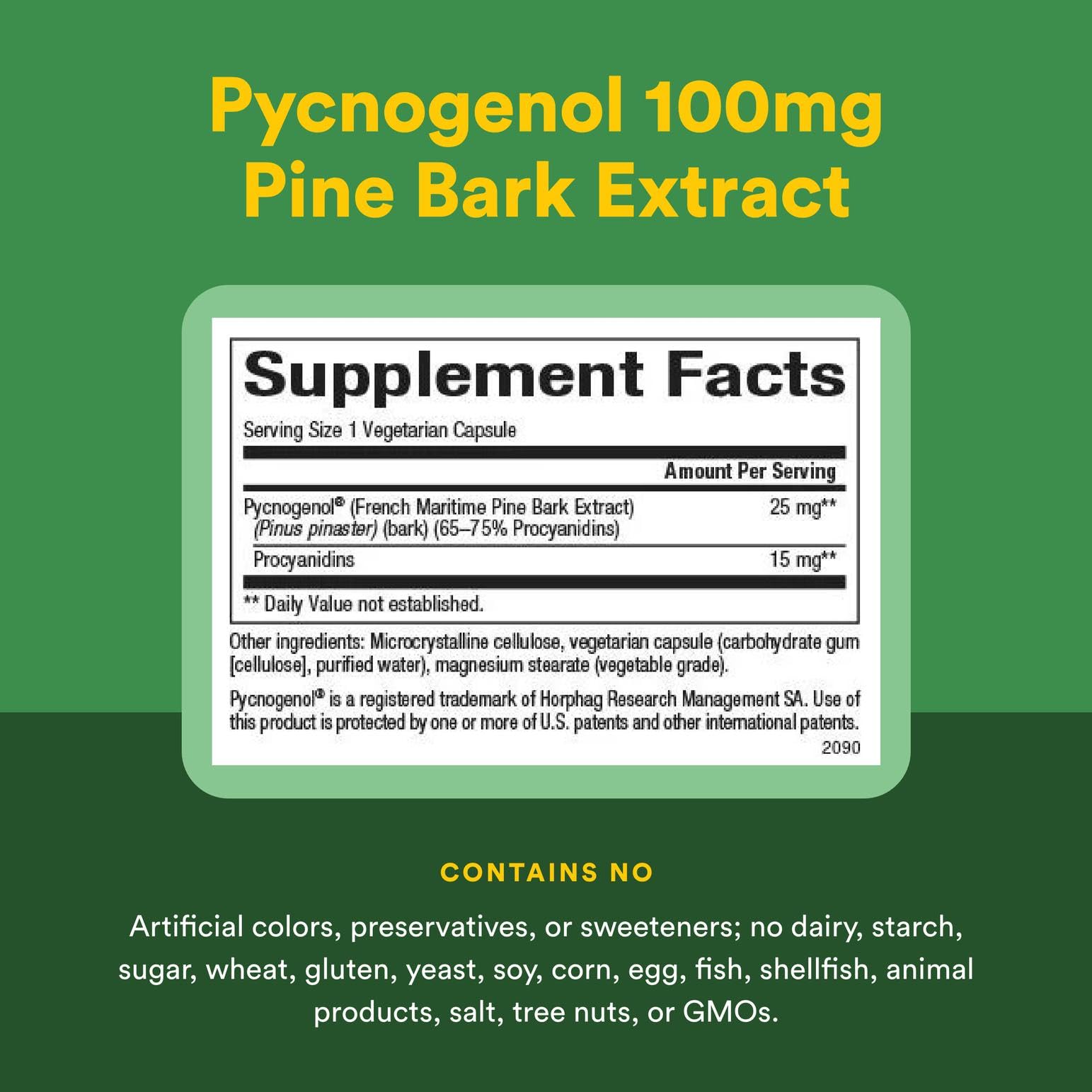 Natural Factors Pycnogenol 25 mg, Antioxidant Support for Healthy Aging, 60 Capsules