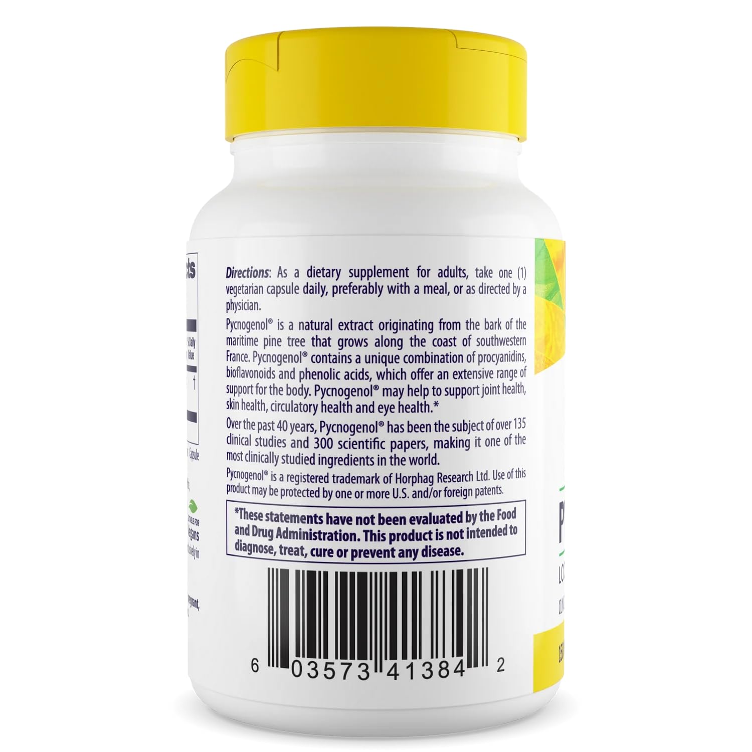 Healthy Origins Pycnogenol 150 mg – French Maritime Pine Bark Extract – 120 Veggie Capsules