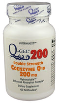 Q-Gel 200mg CoQ10 Softgels – Double Strength Hydrosoluble & Liposoluble (180 Softgels)
