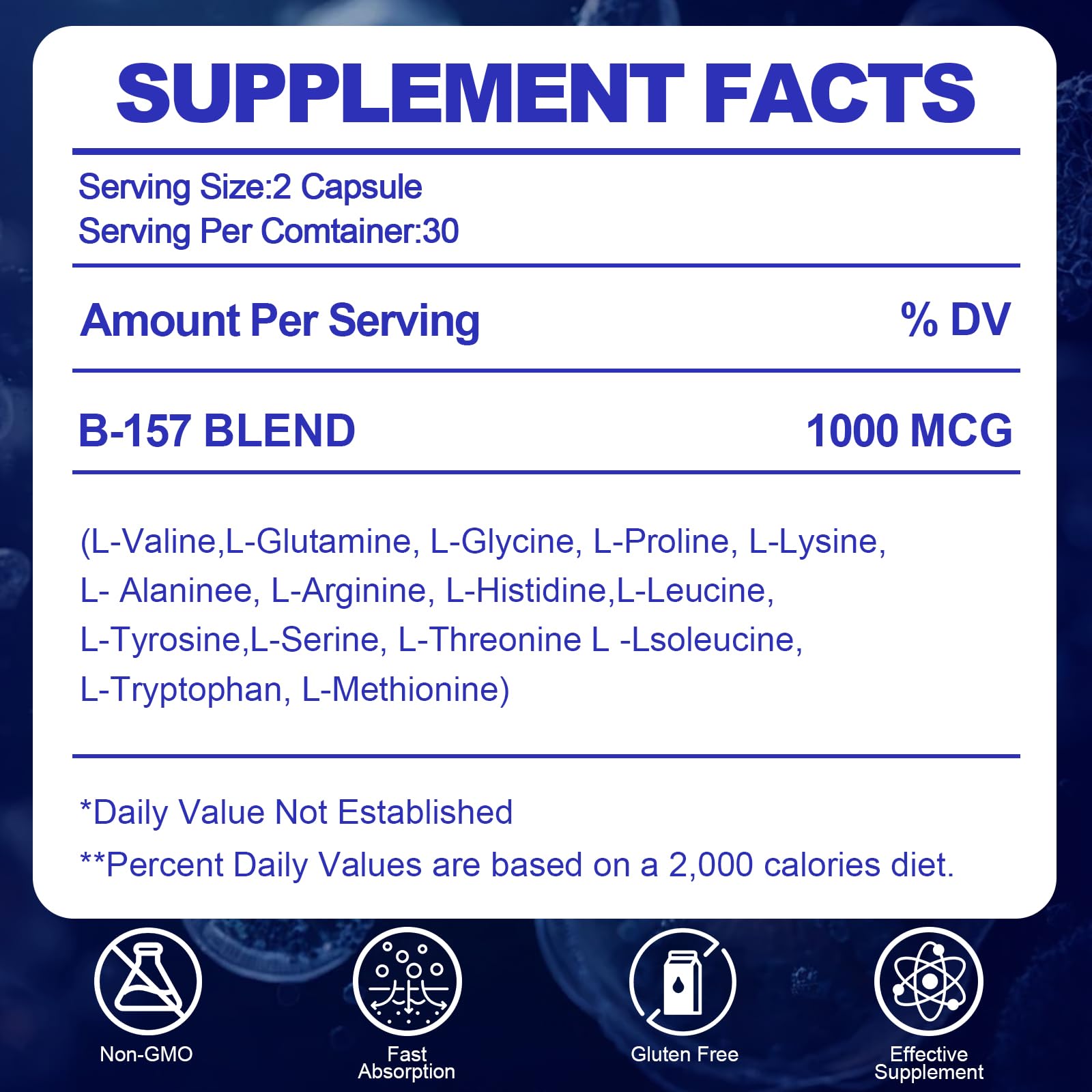 Qaihiei 157 Capsule Supplement – 60 Count, 1000 mg | Gluten Free & Non-GMO