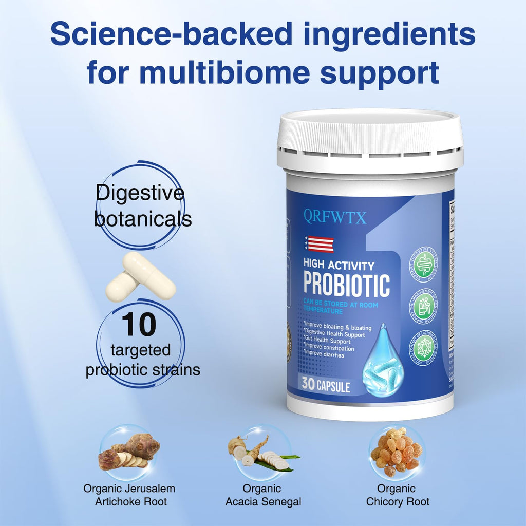 QRFWTX Acidophilus Probiotic 60B CFU | Gut Health & Immune Support