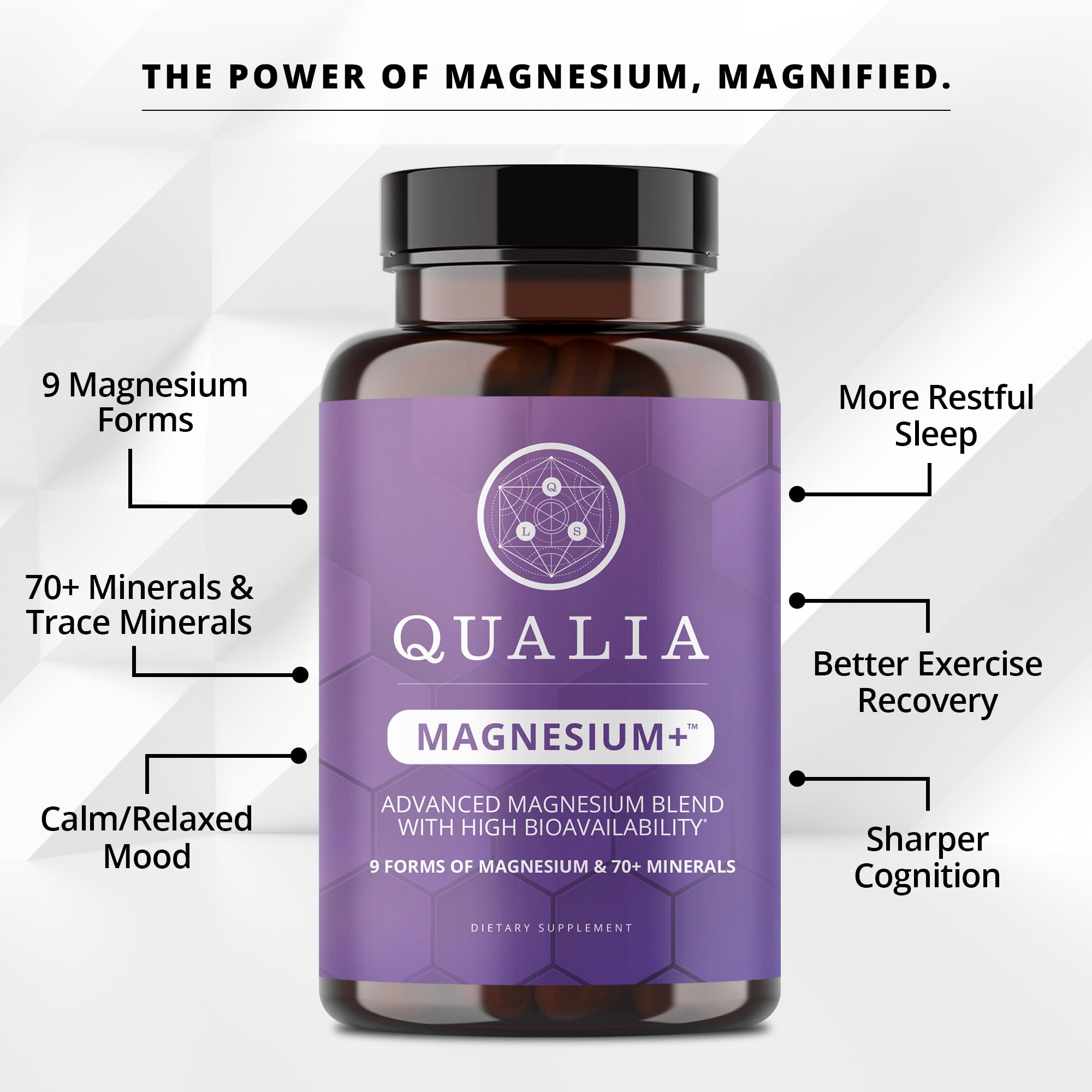 Qualia Magnesium+ | Doctor-Formulated Magnesium with 10 Forms & 70+ Minerals