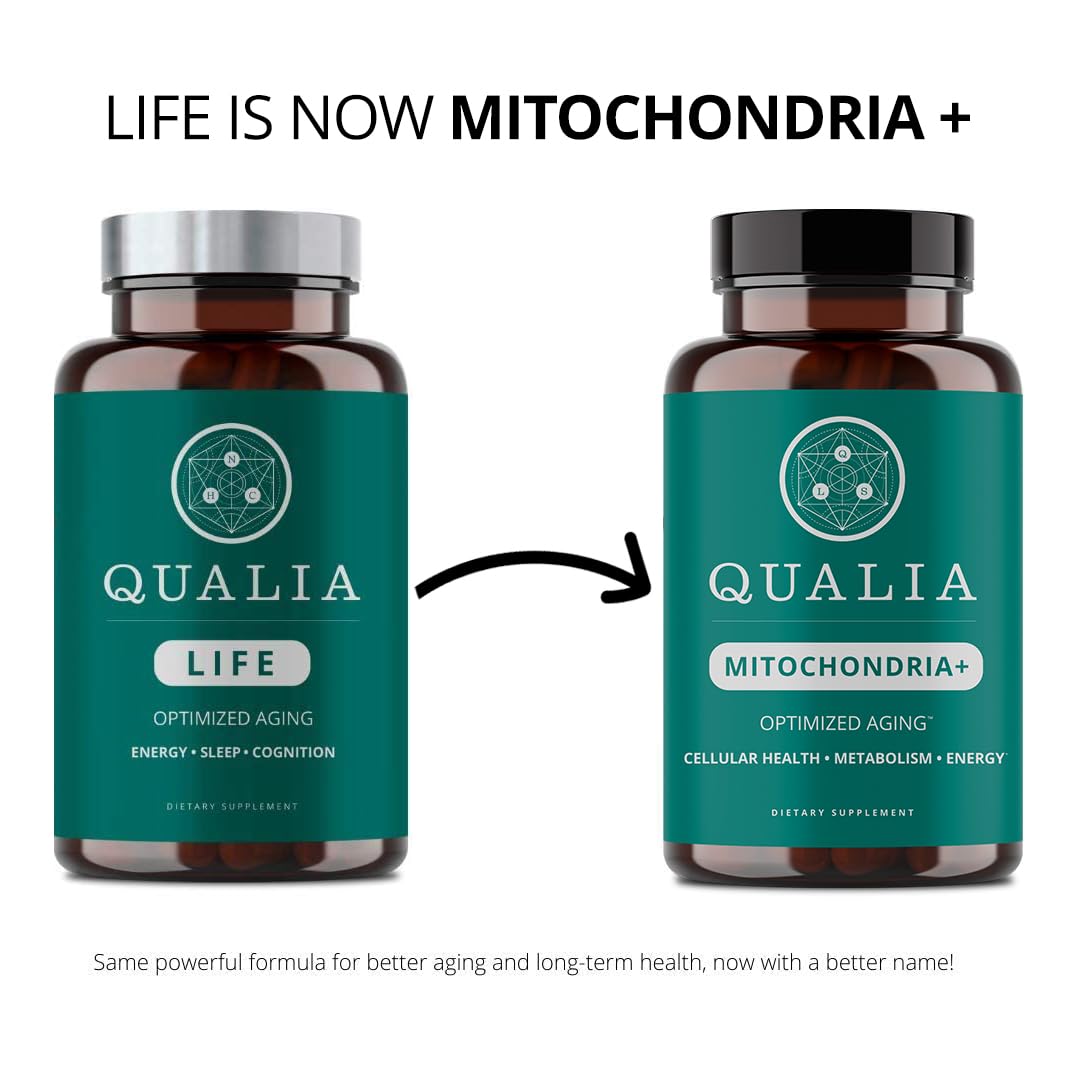 Qualia Mitochondria+ NAD+ Boosters for Cellular Energy & Aging | 160 Ct