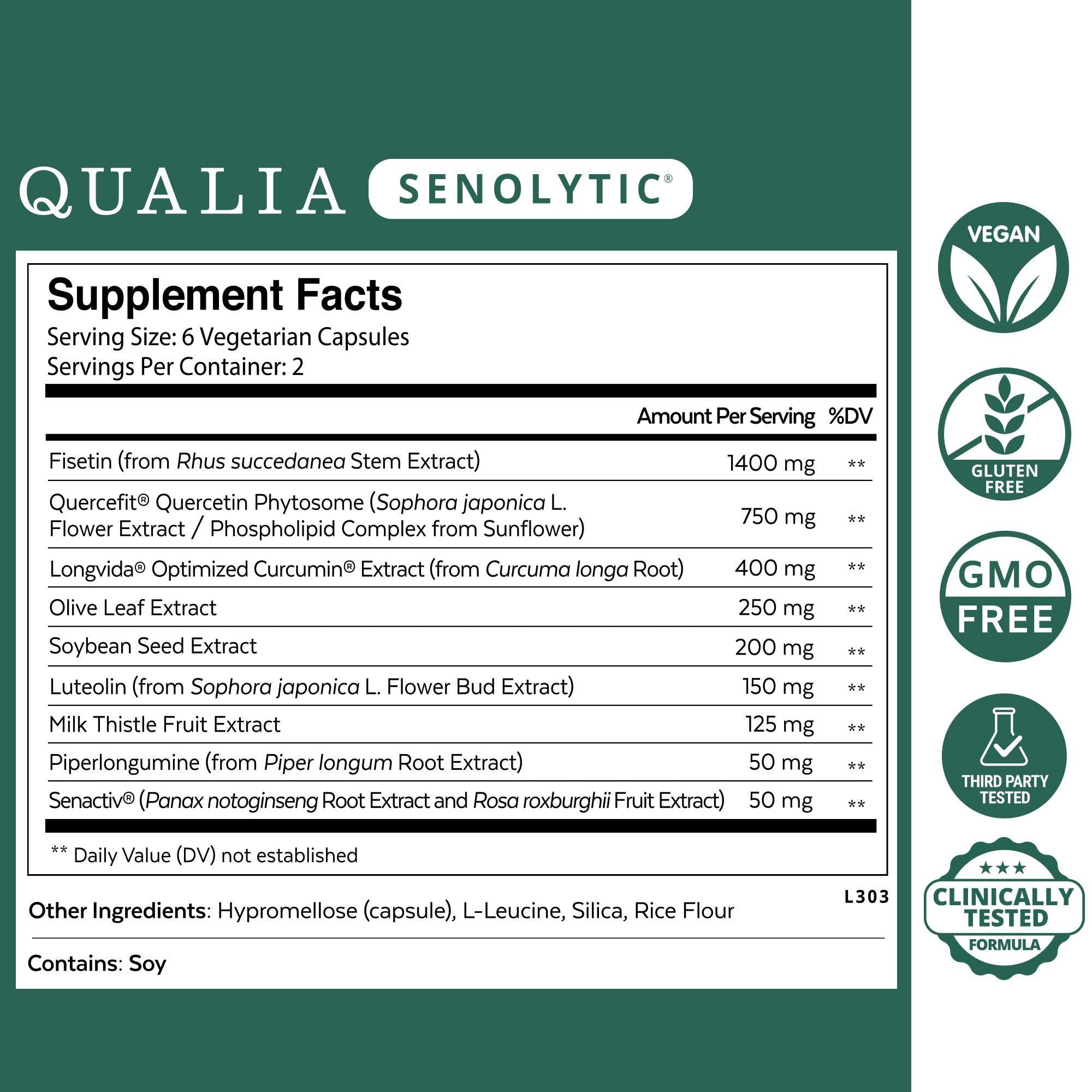 Qualia Senolytic Supplement | Fisetin, Quercetin & More | Aging Support | QUALIA LIFE SCIENCES