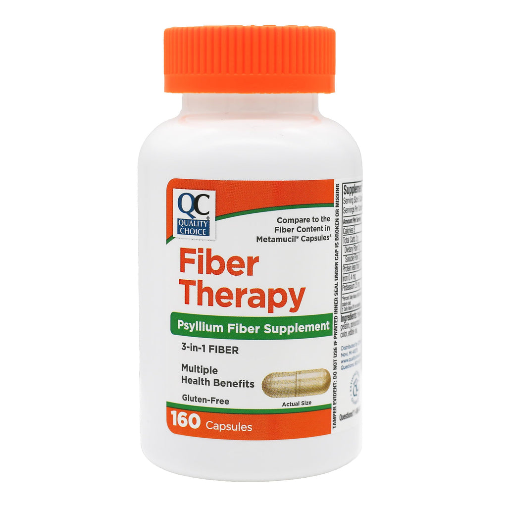 Quality Choice Daily Fiber Capsules for Regularity – 160 Count
