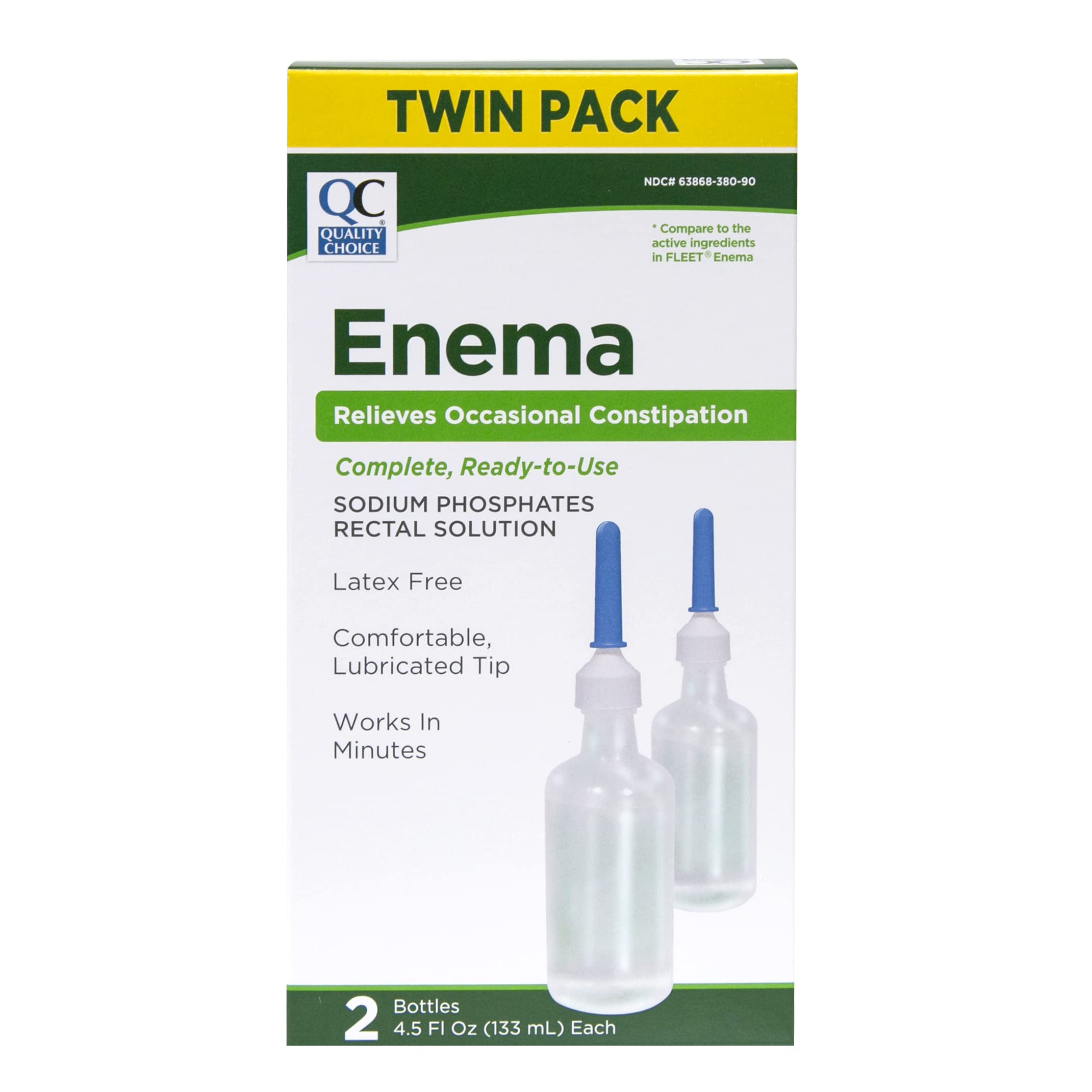 Quality Choice Enema Twin Pack — Ready-to-Use Rectal Solution