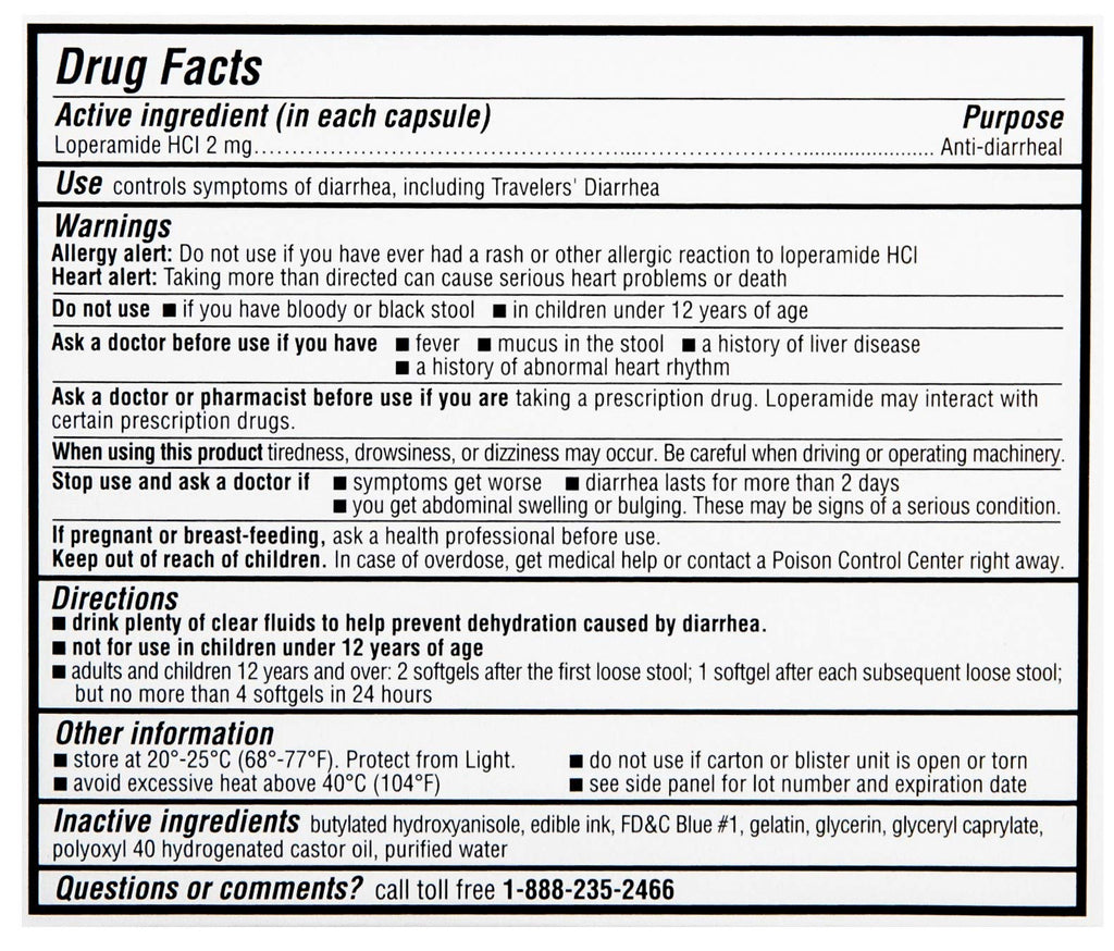 Quality Choice Loperamide 2mg Anti-Diarrheal Softgels – 24 Count