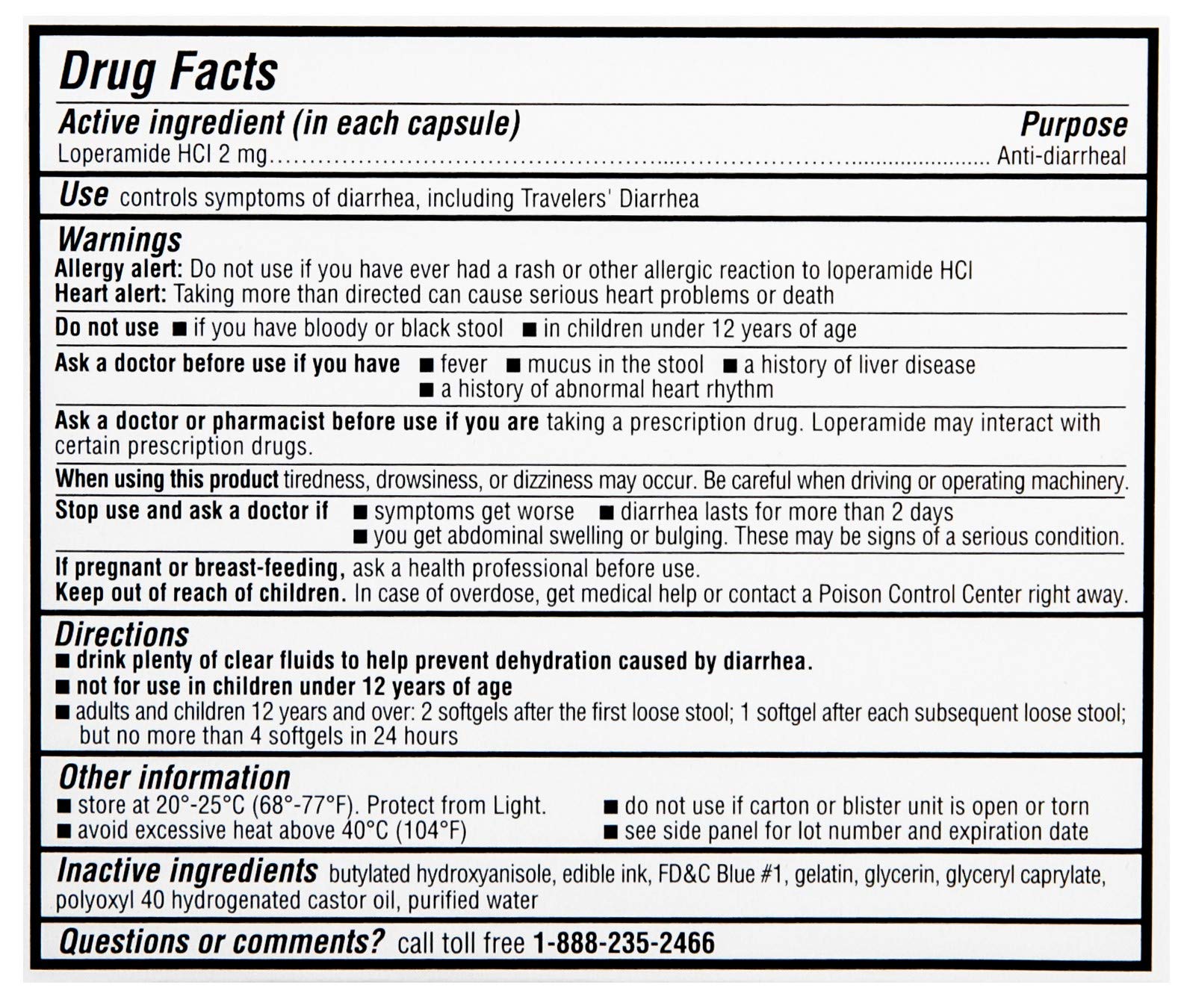 Quality Choice Loperamide 2mg Anti-Diarrheal Softgels – 24 Count