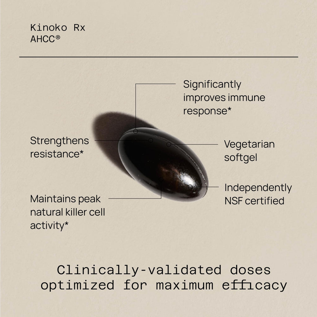 Quality of Life Immune Support AHCC Rx 60 Softgels | Premium Mushroom Blend