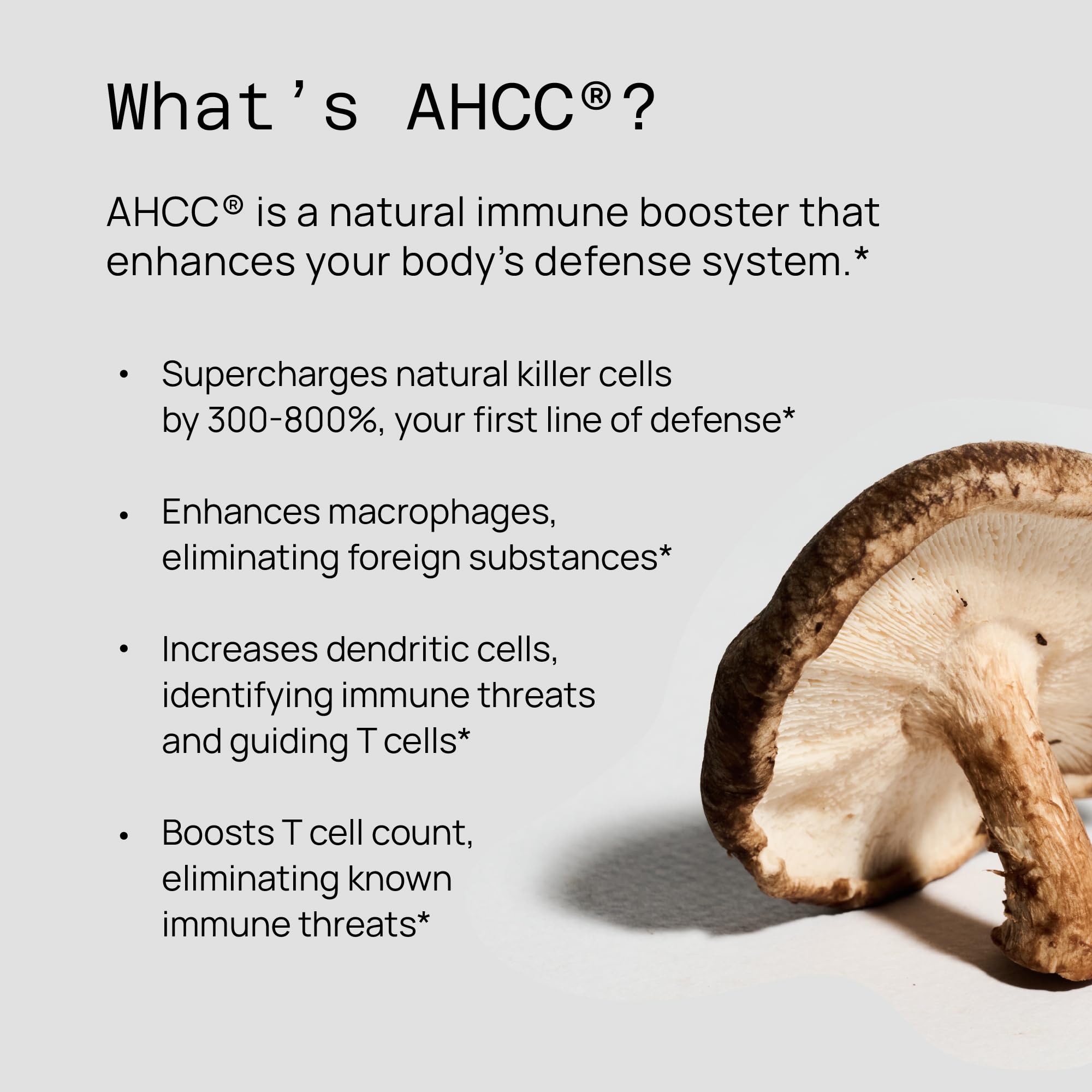 Quality of Life Immune Support AHCC Rx 60 Softgels | Premium Mushroom Blend