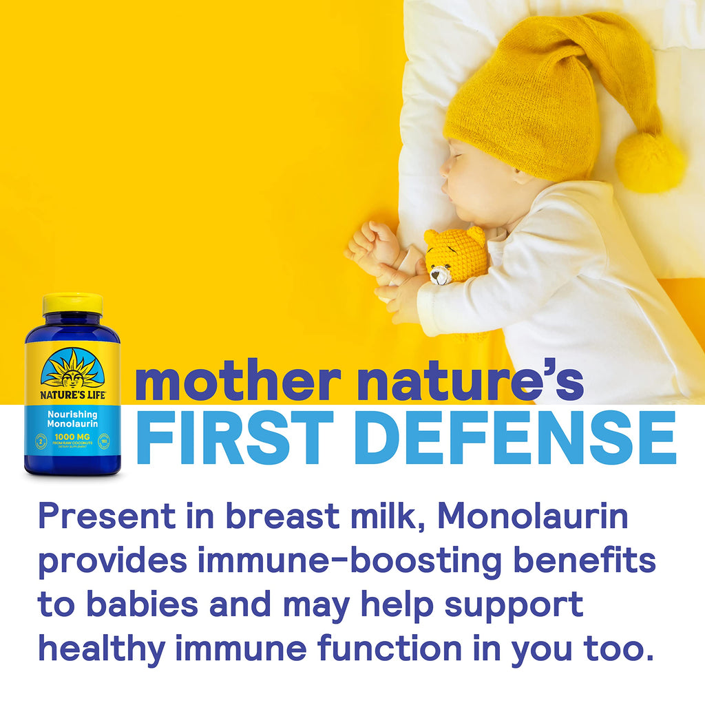 Nature's Life Monolaurin 1000 mg – Immune & Gut Health
