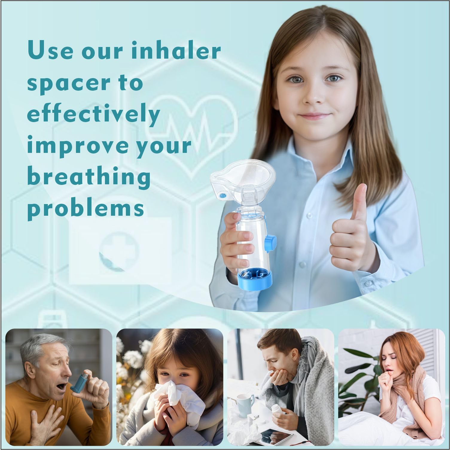 Quanler Nessi Soft Silicone Inhaler Spacer Kids Purple – Durable, Easy to Clean