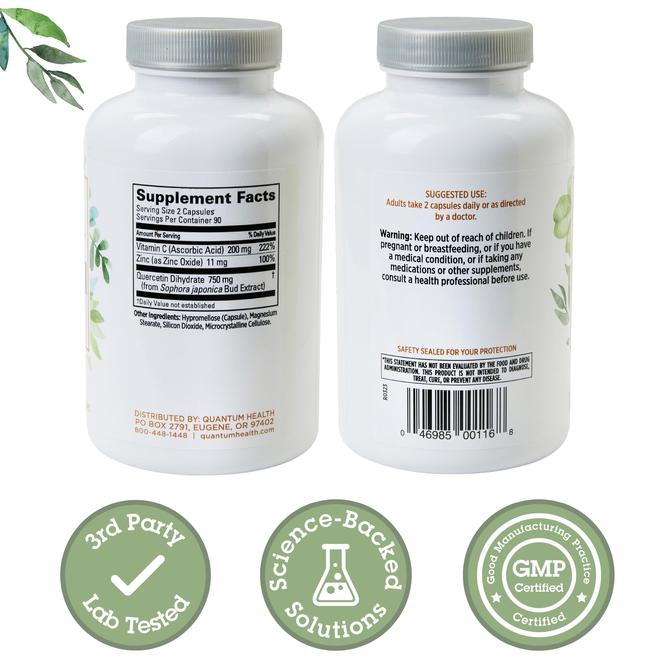 Quantum Health Quercetin+ 750mg Immune Support - 180 Caps