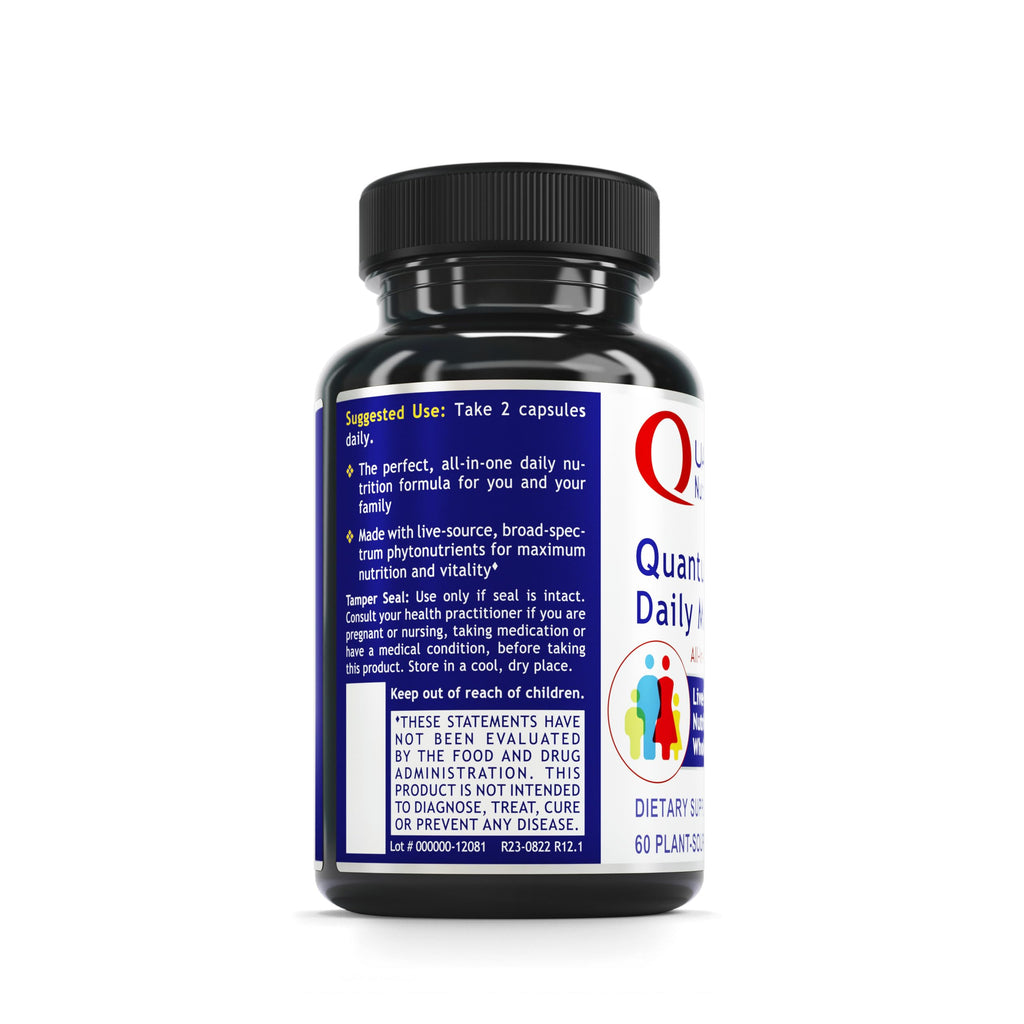 Quantum Nutrition Labs Daily Multivitamin – 60 Vegetarian Capsules with Cordyceps & Green Tea